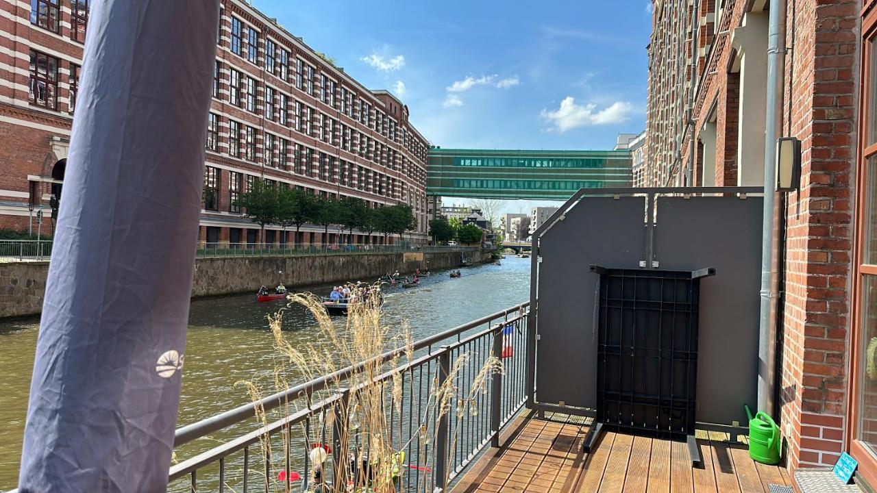 Relax-Wohnung Mit Balkon Ueber Die Weisse Elster Lipsia Esterno foto