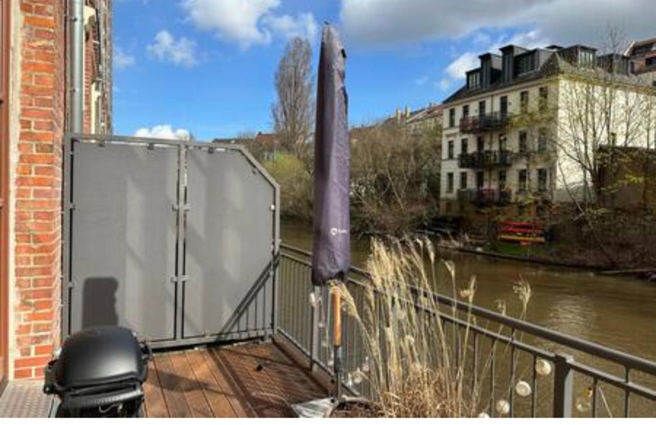 Relax-Wohnung Mit Balkon Ueber Die Weisse Elster Lipsia Esterno foto